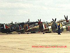 Flying Legends 2003 line up inlcuding Hurricane LK-A and Spitfire IR-G