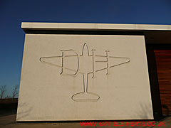 de Havilland logo on the wall of the DH Sports and Social Club