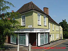 Chequers - two storey building painted a light green