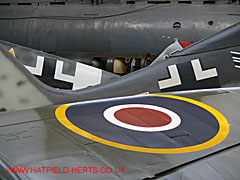 RAF and Luftwaffe markings on aircraft wings