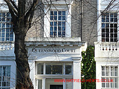 One of the entrances to Queenswood Court