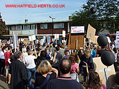 Another view of the White Lion Square crowd