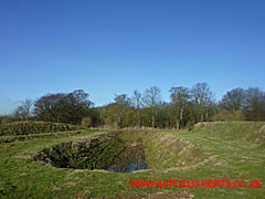 Former gravel pit now grassed over