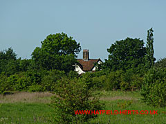 Popefield Farm visible in the distance