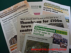 Collection of articles and literature on Hatfield Town Centre redevelopment