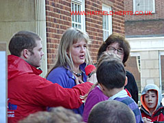 GVPS committee member Karen Ware addressing the crowd