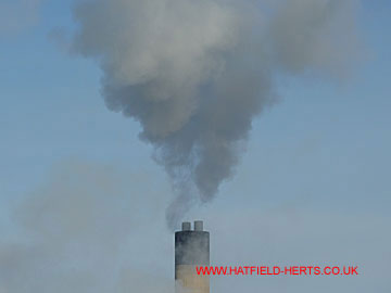 Close up of the top of the incinerator stack