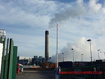 View from across a business yard