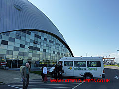 Veolia Community Engagement Group visit minibus by entrance