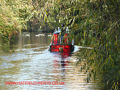 Longboat on a river