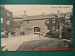 Park Entrance monochrome postcard