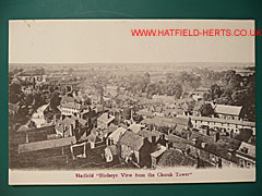 monochrome postcard view from St Ethelreda's Church