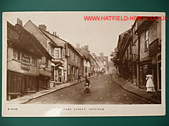 monochrome Fore Street view postcard