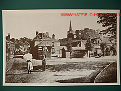 monochrome postcard view of the Great North Road